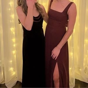 MAROON BRIDESMAID DRESS